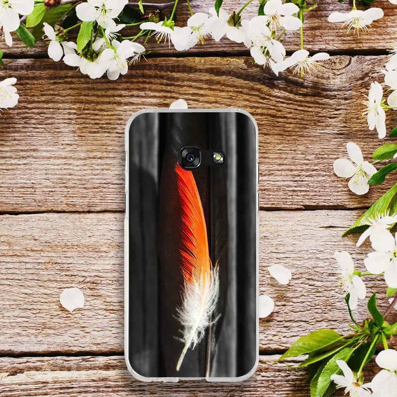 Чехол для Samsung Galaxy J1 J2 J3 J4 J6 J5 J7 J8 A3 A5 A7 2016 2017 2018 мягкие чехлы телефона перо