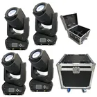 С чехлом-фонариком, 4 шт.лот, светодиод 200 Вт, движущийся луч, точечная стирка, 3 в 1, освещение для вечерние, DJ, Клубное сценическое освещение