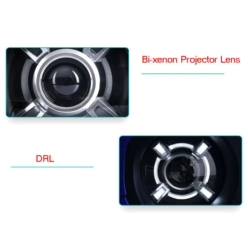 Dynamic Turn Signal LED Headlight DRLs Bi Xenon Projector Lens Fit For Jeep Renegade 2015-2019 | Автомобили и мотоциклы