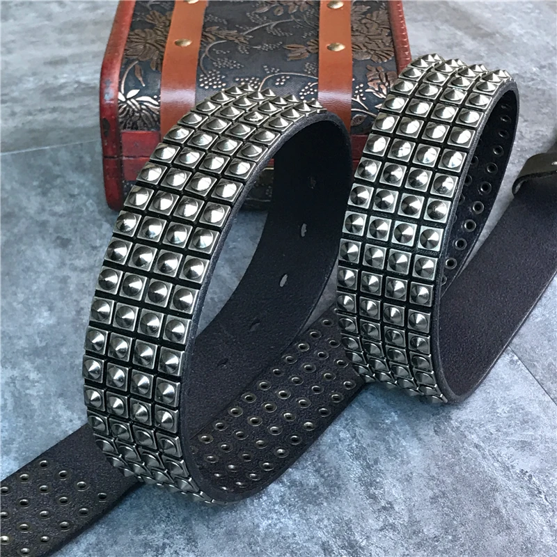 Топ тяжелый металл натуральная кожа ремень мужской ковбойский пояс Ceinture Homme панк джинсы широкий ремень Cinturon Mujer пояс TBT0090