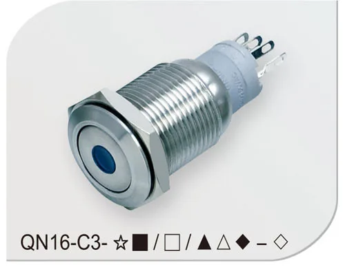 Горячая IP65 освещенный маленький нержавеющий стальной металлический кнопочный