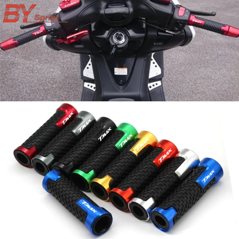 

NEW Motorcycle Accessories CNC Handlebar Hrips Handle Grips For YAMAHA TMAX500 T-MAX 530 500 TMAX530 SX DX 2014-2018 With LOGO
