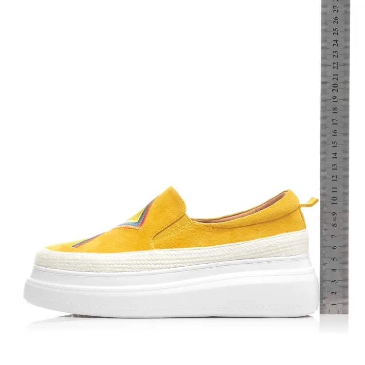 

2019 women flats platform sneakers Shoes Women Thick Sole Chunky Shoes suede Leather Fashion Women's Casual Loafers Creeper