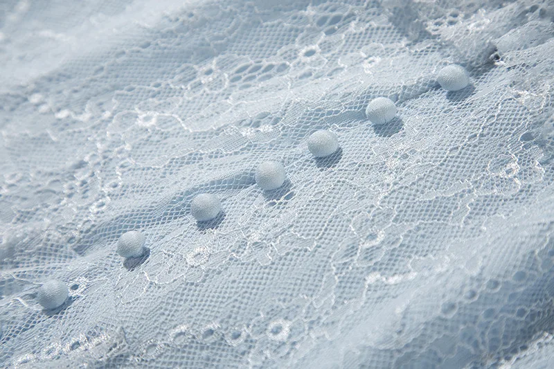 2019 г. Новые весенние модные высокое качество кружева сплошной узор длинный рукав