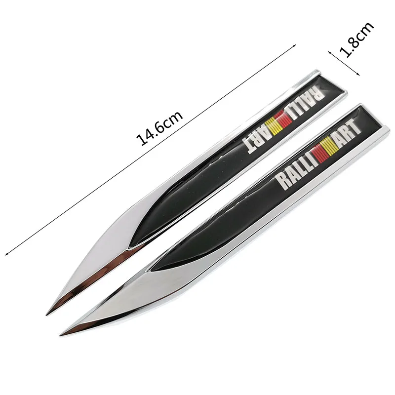 1 пара 3D металлический логотип RALLIART брызговик боковая Автомобильная наклейка