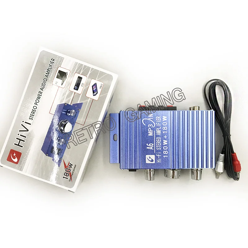 Оптовая продажа HIVI стерео усилитель мощности 180 Вт 12 В Поддержка DVD/MP3 вход для