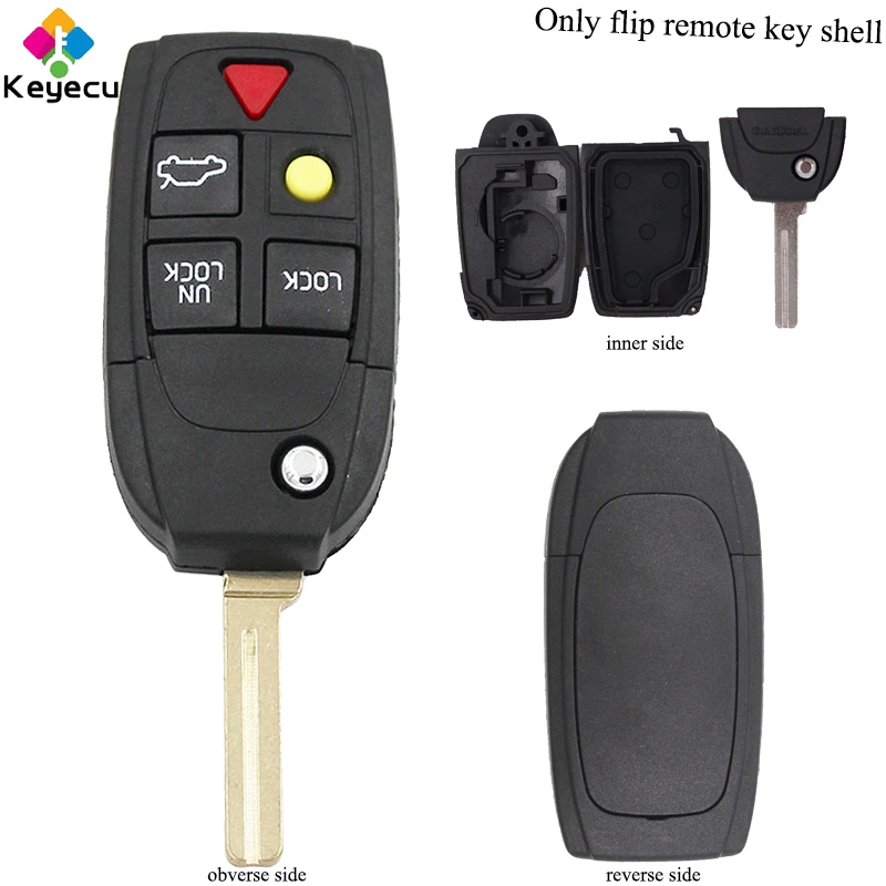 Запасной складной пульт дистанционного управления KEYECU для автомобильного ключа
