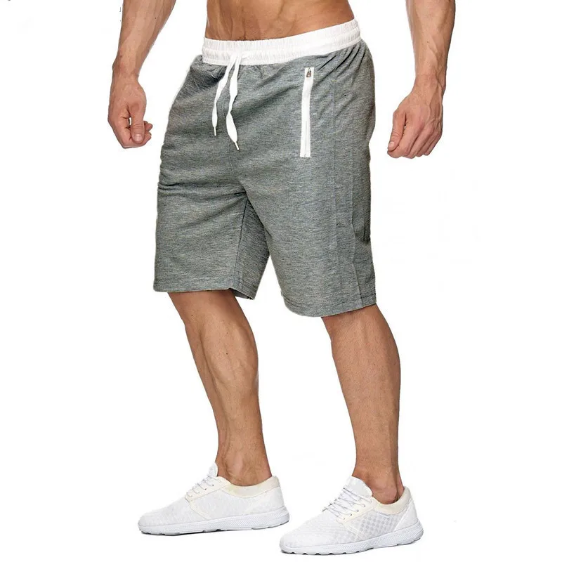 Мужские спортивные шорты на молнии для фитнеса бодибилдинга активного отдыха