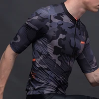 spexcel 2019 new camouflag aero cycling jersey short sleeve road mtb cycling shirt aerodynamics stripe fabric at sleeve and back