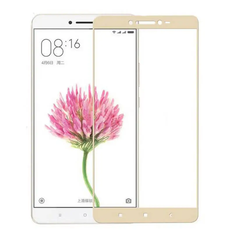 2 шт. закаленное Стекло Xiaomi Mi MAX Экран протектор для Xiaomi Mi Max Pro Prime 6,44 дюймов Экран Full Cover - Цвет: Gold