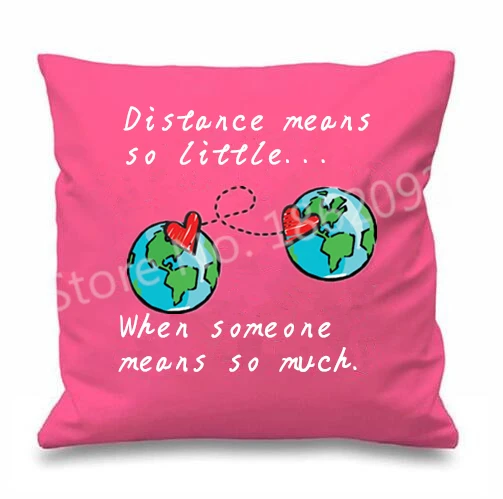 Наволочка для подушки на длинные расстояния декоративный чехол с надписью Love