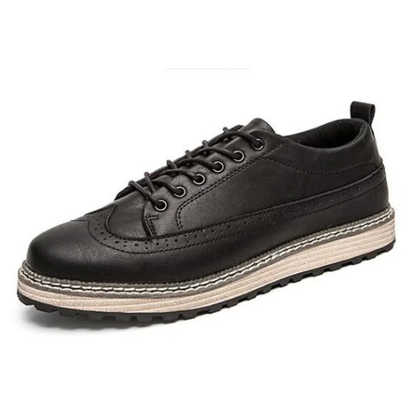 Tangnest/Мужская обувь с перфорацией типа броги Новинка 2018 года Мужская из спилка в