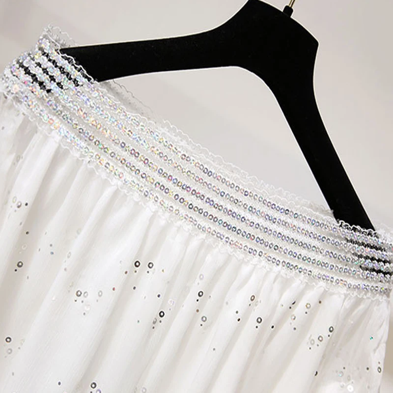 Женский комплект из блузки и юбки элегантный в полоску двух предметов блузка с