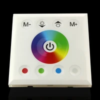 5pcs whiteblack glass touch panel colorful led mi light controller dc12v 24v 4 channel for led strip wall switches home lights