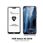 Для Nokia 6,1 Plus, для Nokia 6,1, полное клеевое покрытие, закаленное стекло, Защита экрана для Nokia X6 TA-1099, 5,8 дюйма, пленка против отпечатков пальцев