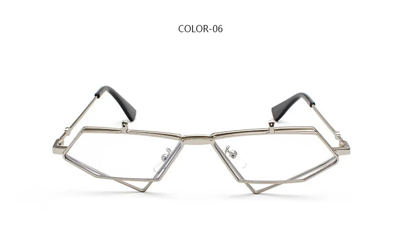 LEIDISEN Flip Up Steampunk Sunglasses Men Women Vintage Metal Frame Triangle Sunglass Female Brand Fashion Glasses UV400 - Цвет линз: 06