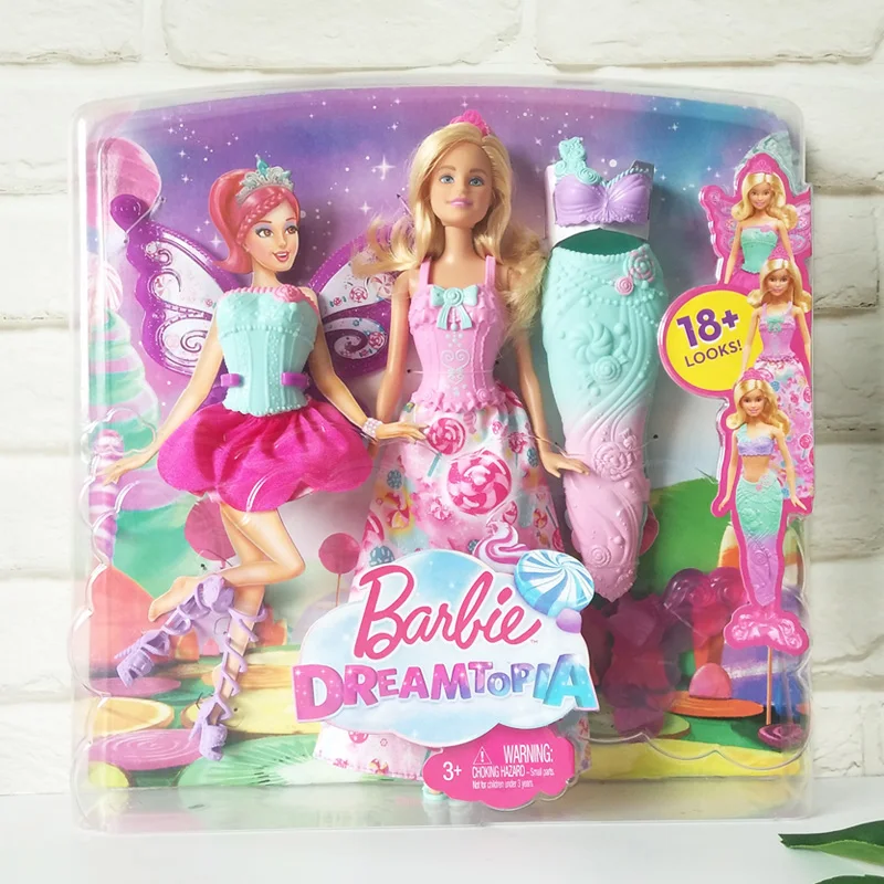 Оригинальные куклы Барби Dreamtopia красное платье работы Одежда Набор русалки для