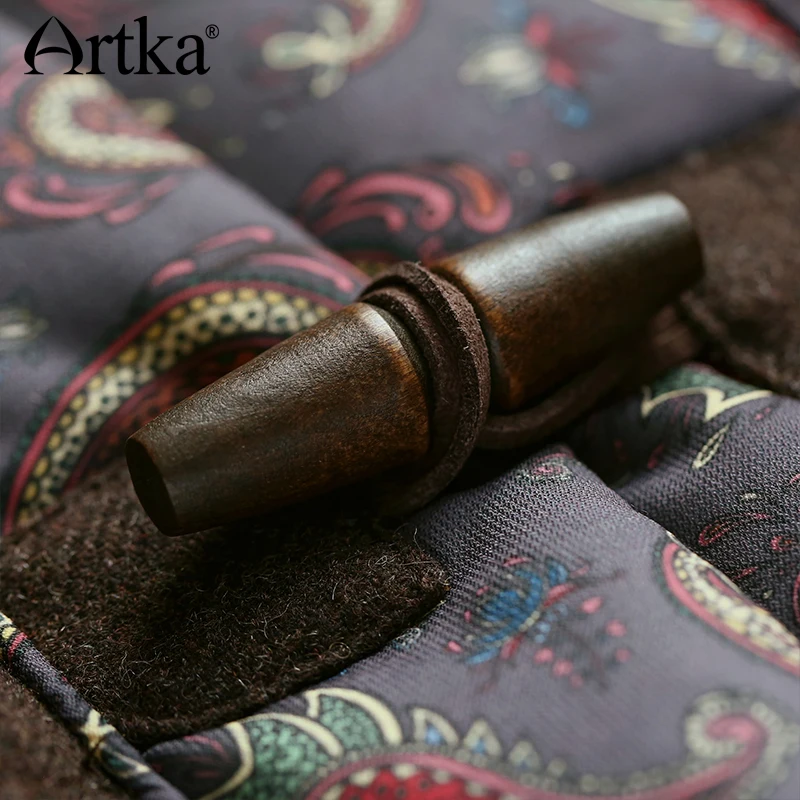 ARTKA Зимняя парка женский пуховик Осенняя женская верхняя одежда лоскутное