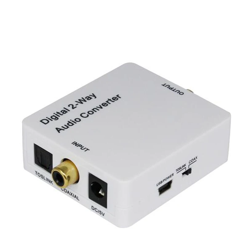 Цифровой 2 полосный аудио преобразователь spdif toslink в коаксиальный или audio bi