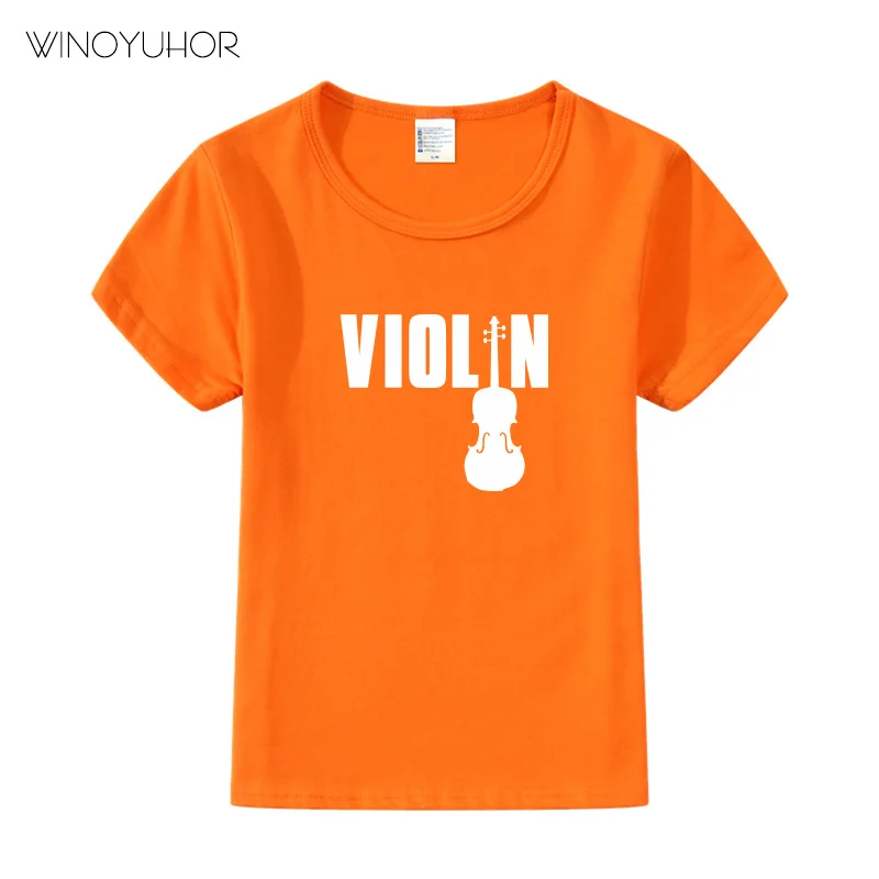 Футболка для девочек с принтом скрипки забавная мультяшная повседневная детская