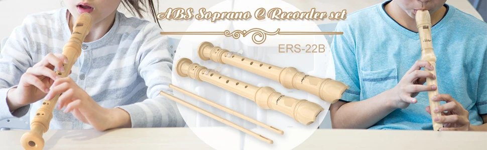 ABS сопрано рекордер в немецком стиле барокко Ключ C Fingering recorder s 8 отверстий длинная флейта инструмент с сумкой инструмент для очистки