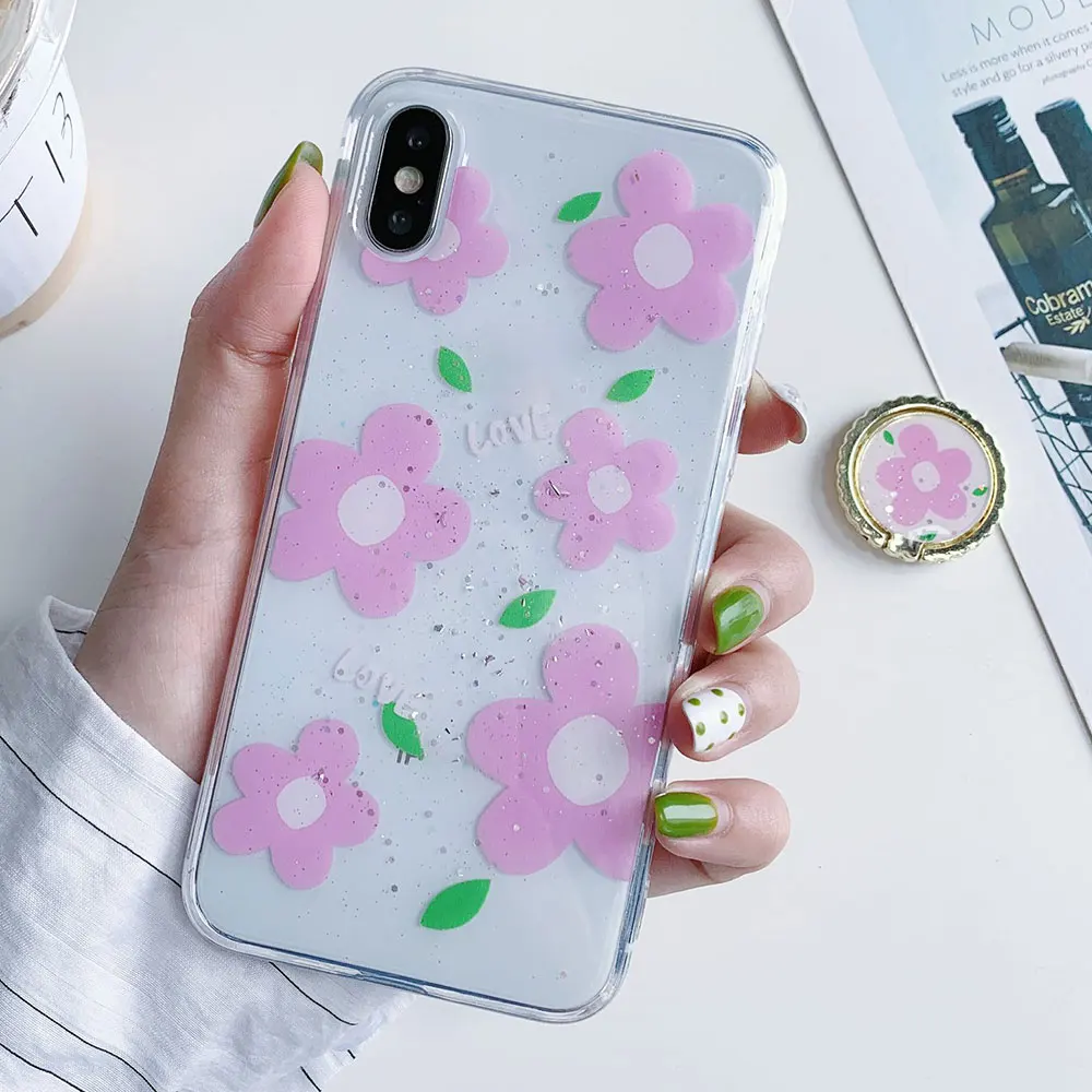 KISSCASE Роскошный чехол для телефона Giltter iPhone 7 Plus X XR XS MAX 6S чехлы-кольца iphone 8 6