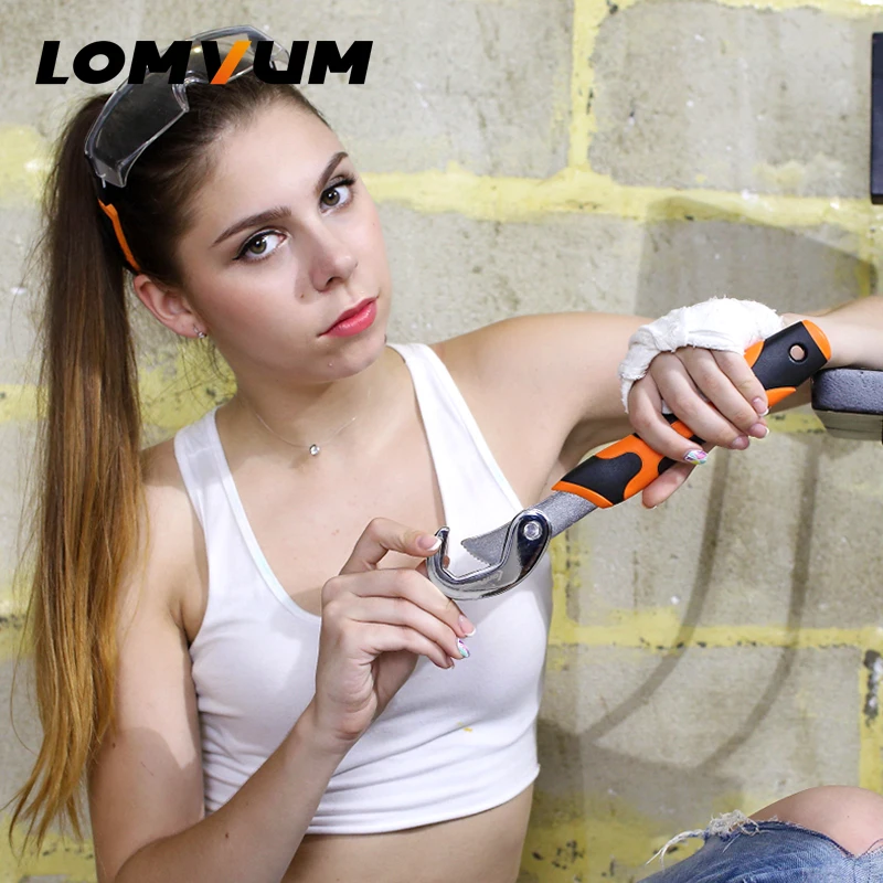 LOMVUM 2 шт Многофункциональный Быстрый регулируемый гаечный ключ с головкой из