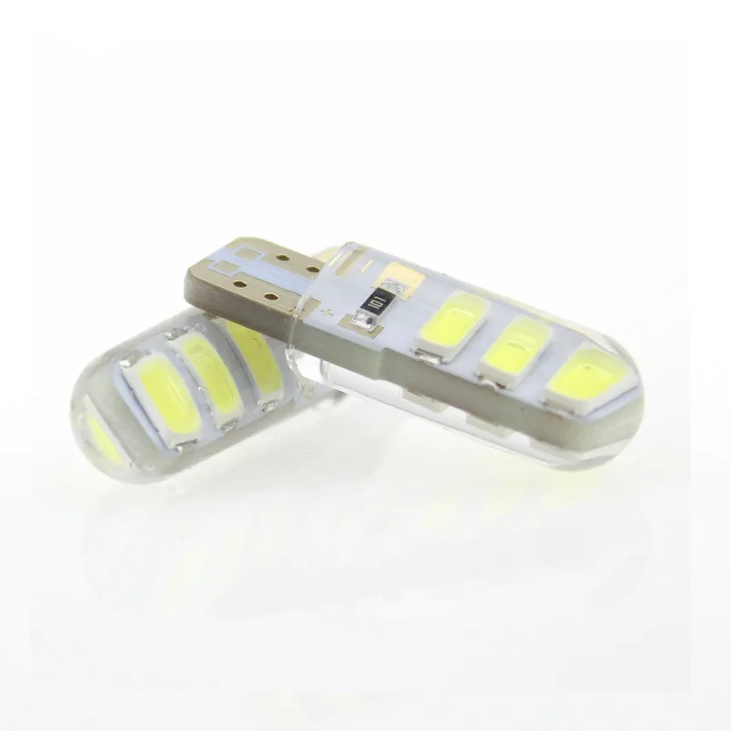 500x автомобиль светодиодный T10 194 W5W DC 12 V Canbus 6SMD 5050 силиконовая оболочка