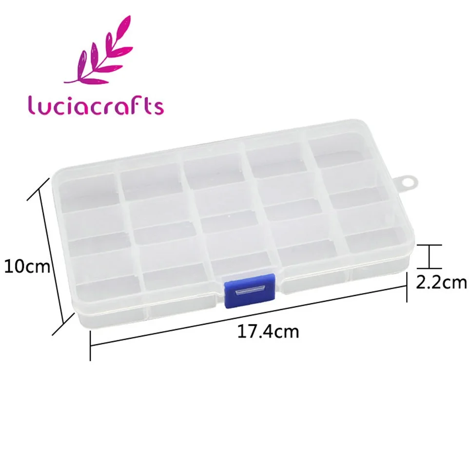 Lucia crafts 1 шт./лот мульти параметр прозрачная коробочка из пластика для хранения украшений, бусин Чехол Органайзер ремесел 19040018