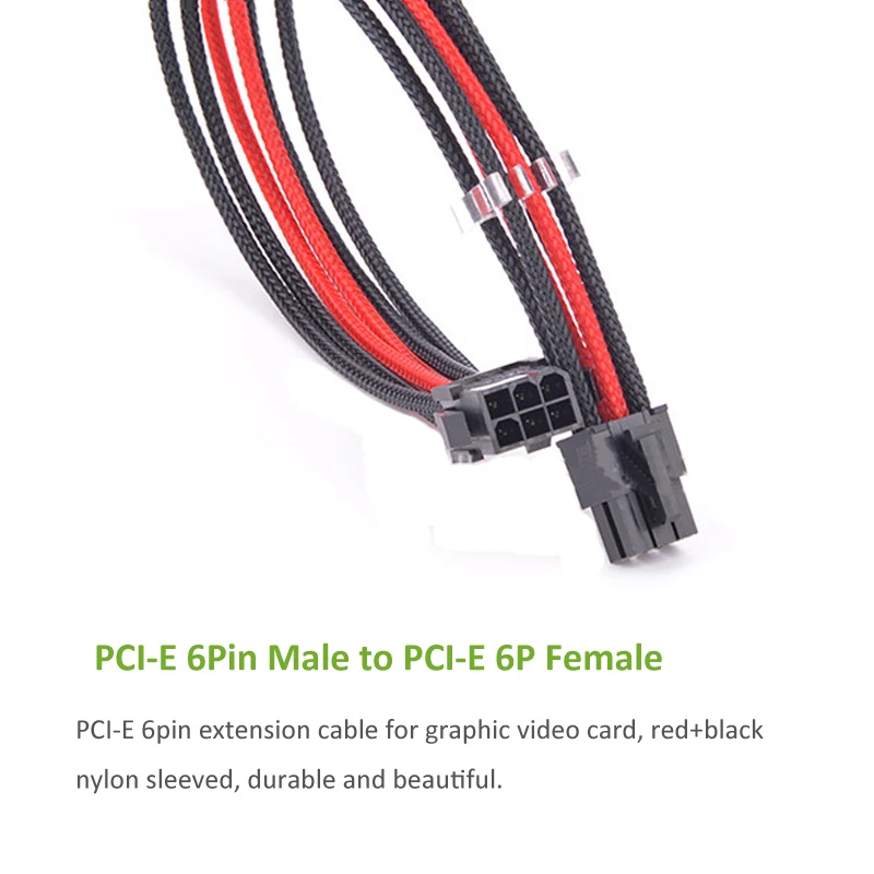 Ультра-лучшие нейлоновые кабели с муфтой PCI-E PCIe PCI-Express 6 P Мужской и Женский