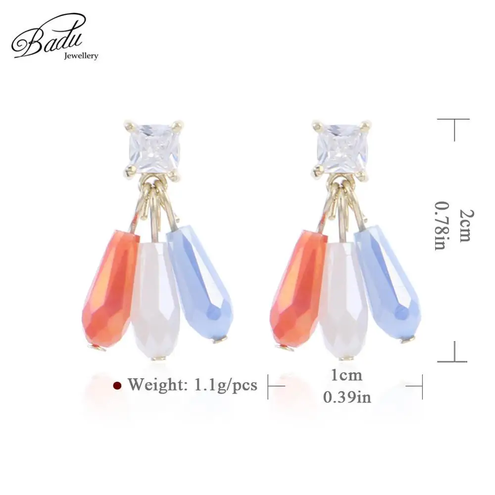 Badu красочные маленькие серьги-гвоздики для женщин модные милые корейские