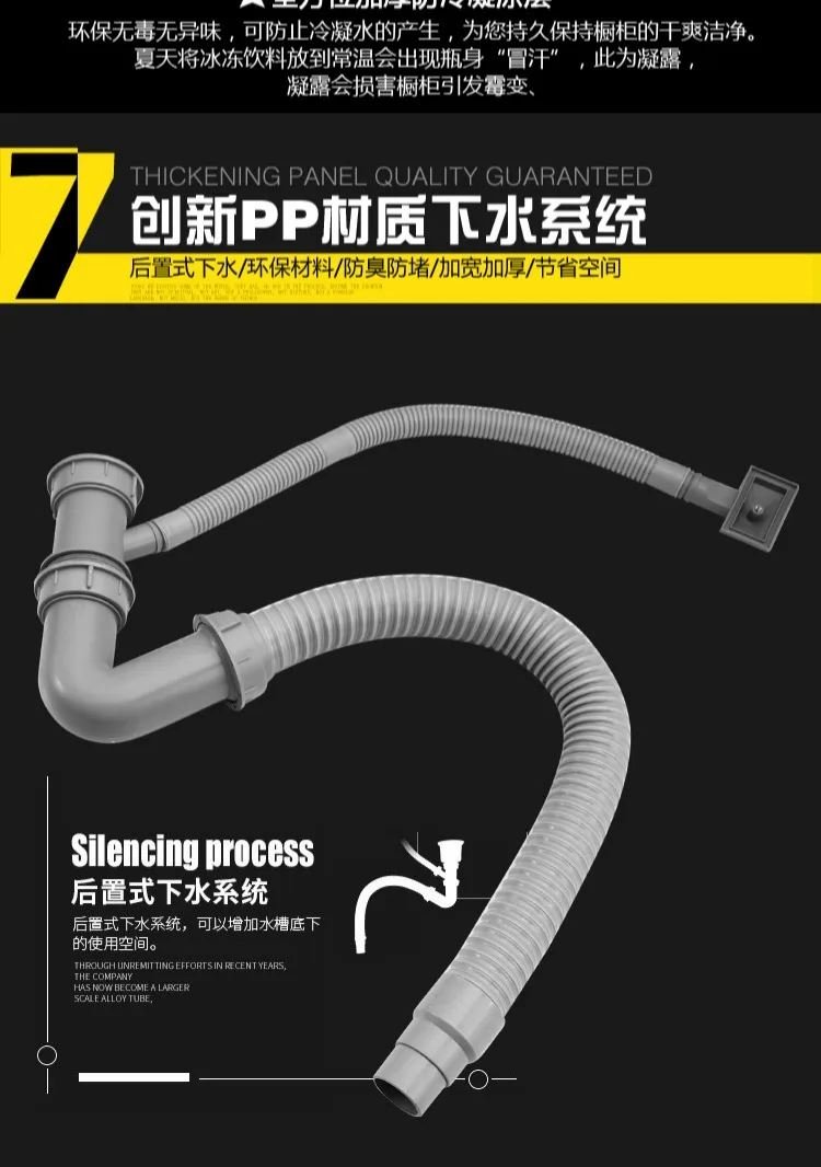 304 stainless Steel 3mm Thickened Manual Tank Set Single Tank Kitchen sink Large Washing Pot Dishwash Pool single bowl