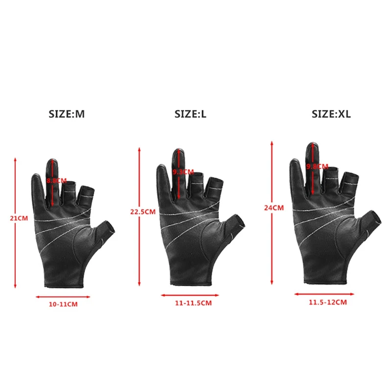

Outdoor Fishing accessories Breathable Durable Sports Gloves riding, fishing, three-finger fishing gloves