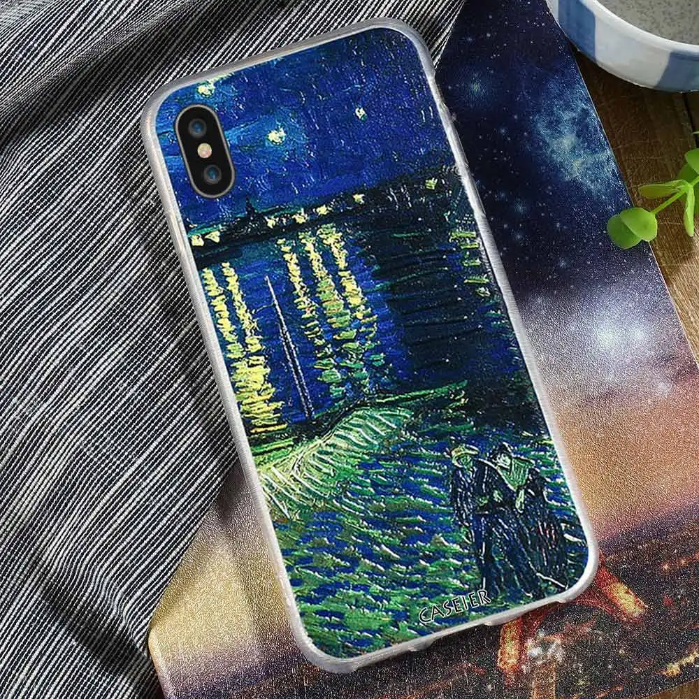 Caseier Книги по искусству телефона чехол для iPhone X Мягкий силиконовый рисунком Ван