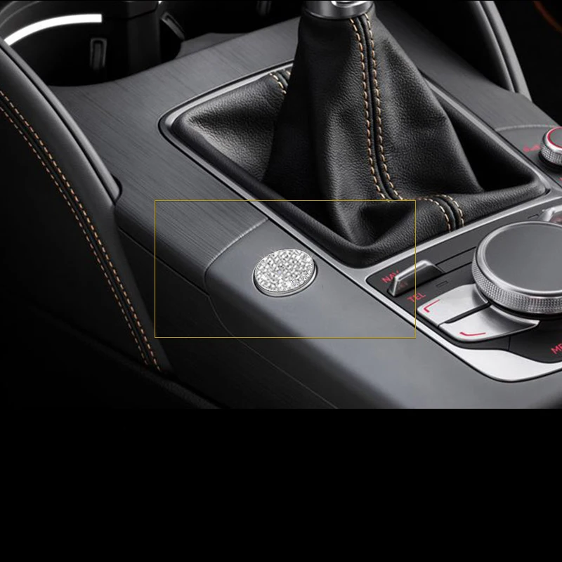 Алмазный стиль сплав кнопка запуска двигателя чехол Обложка для Audi A5 08-2017 и A4 B8