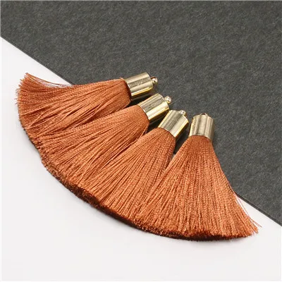 Aliexpress Высокое качество L93/5 см; Сатиновые туфли с кисточками/Золотой шляпа шелковых кисточек/ювелирные изделия аксессуары/аксессуары diy/Ювелирные изделия/diy серьги/4 шт./пакет - Цвет: L9509