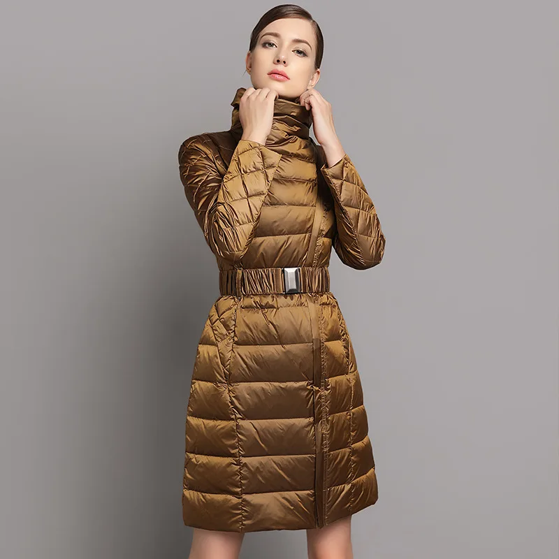 2018 зима новый доход Талия воротник самовыращивание пуховик женский длинный
