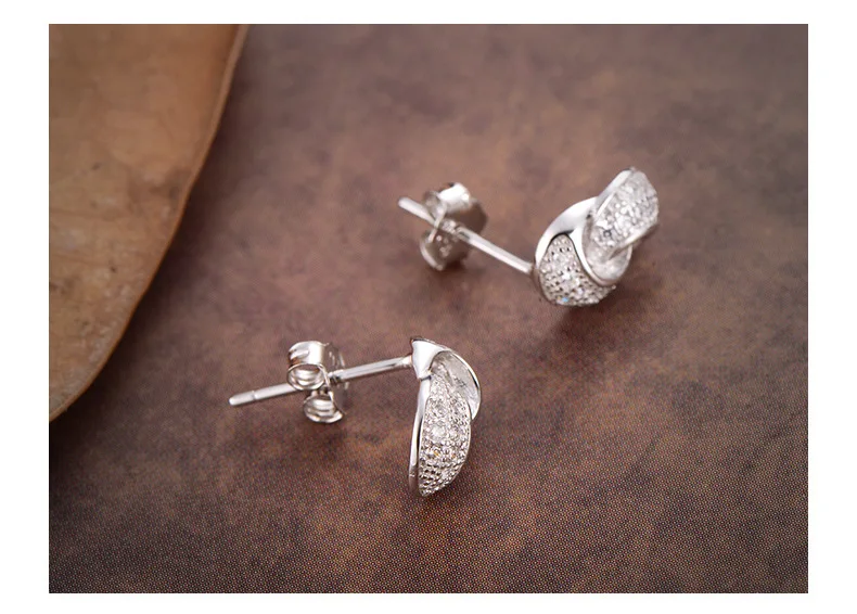 Высокое качество AAA кубический цирконий Кристалл Bijoux S90 Серебряный Лариат двойной круг серьги гвоздики для дизайнерских женщин девушка подарок на вечеринку
