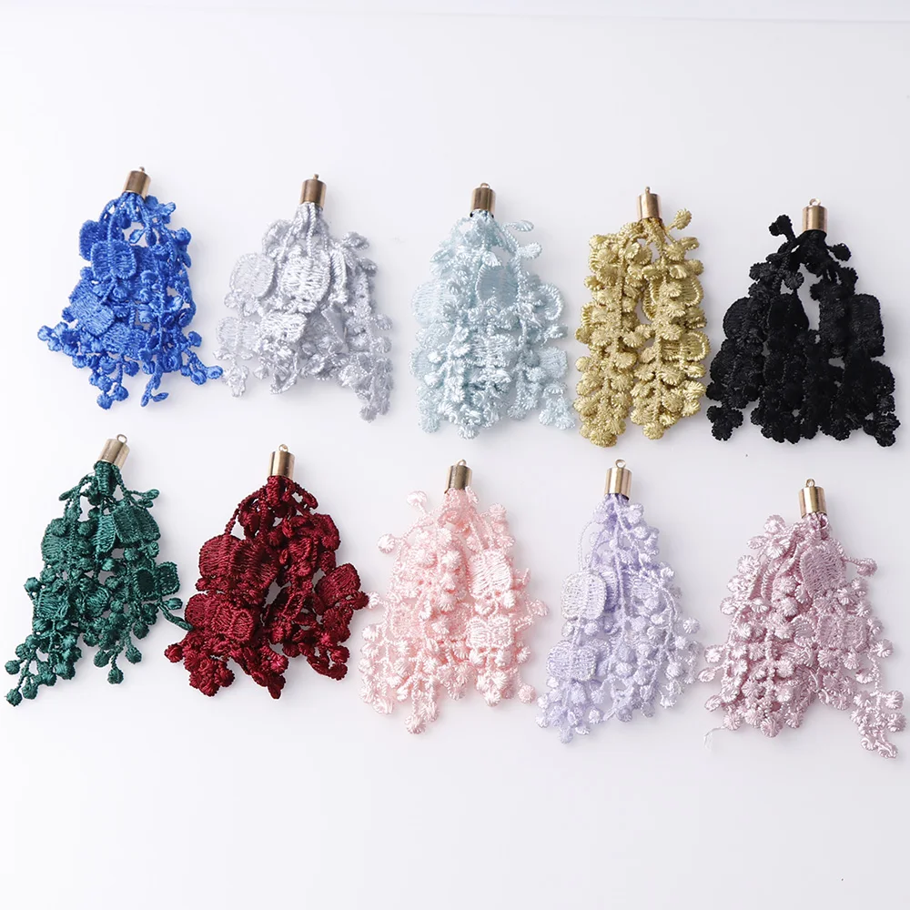 6 цветов кружевной вязаный крючком кулон с волнистым рисунком декоративные