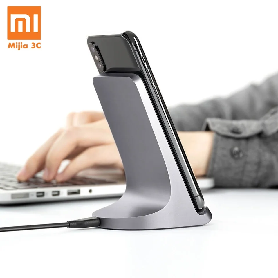 Xiaomi QI Беспроводное зарядное устройство Быстрая зарядка Вертикальная usb type-C для