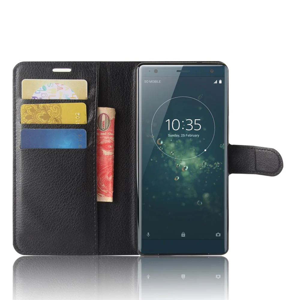 Чехол для телефона Sony Xperia XZ2 Compact Flip искусственная кожа задняя крышка силиконовый