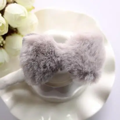 Bow-grey Мода для девочек; пышная юбка с Микки-Маусом звезда, заколка из искусственного меха Ники заколки для волос заколка для волос с подкладкой из кожи аллигатора женские аксессуары для волос HC087 - Цвет: Bow-grey
