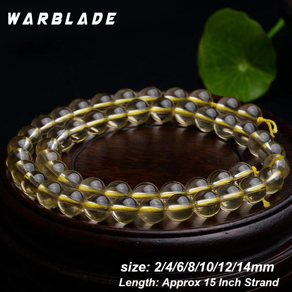 WarBLade AAAAAA бусины из натурального камня 6A цитрин круглые желтые с кристаллами 6 мм 8