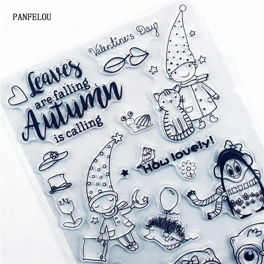 PANFELOU шляпа мальчик прозрачный силиконовый штамп/уплотнение для DIY