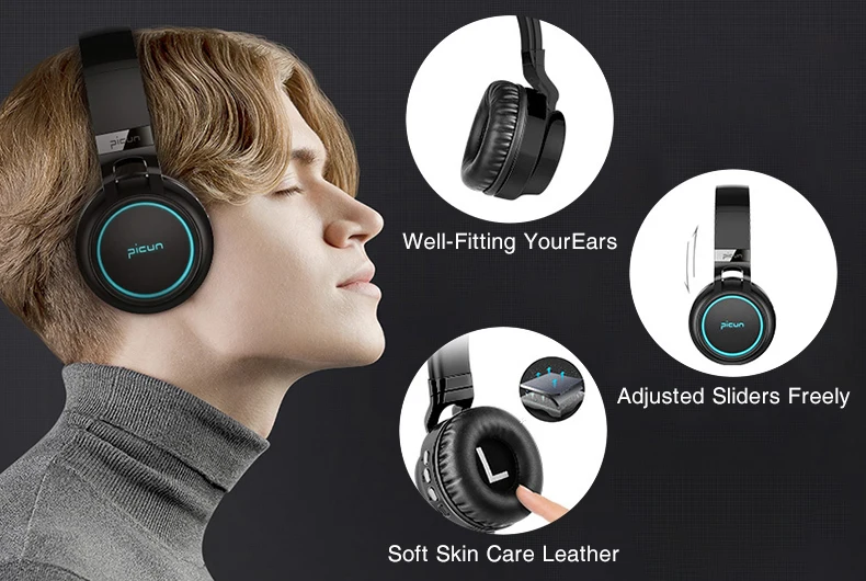 P60 Bluetooth наушники бас беспроводные наушники 7 цветов Светящиеся с микрофоном Поддержка TF карты для телефона Xiaomi iPhone PC смартфон