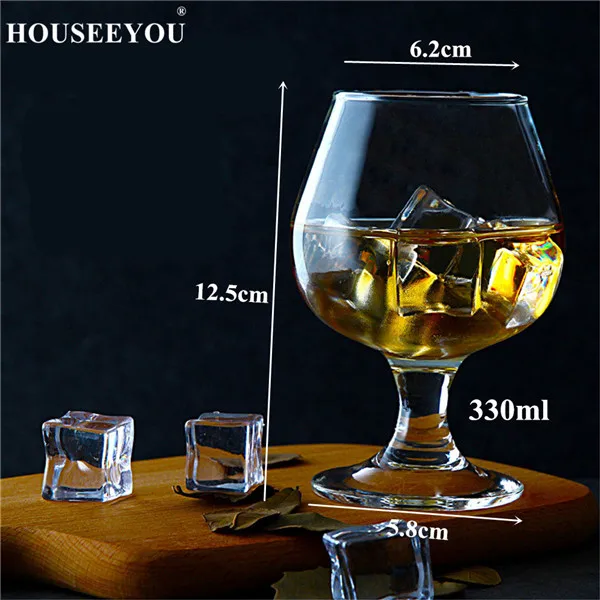330ml 2pcs HOUSEEYOU, 2 шт./лот, коньяк, короткая чашка, кристалл, бокал для вина, для бара, для коктейля, короткий пивной бокал, es, для питья, виски, шнифтеры, сигары - Цвет: 330ml 2pcs