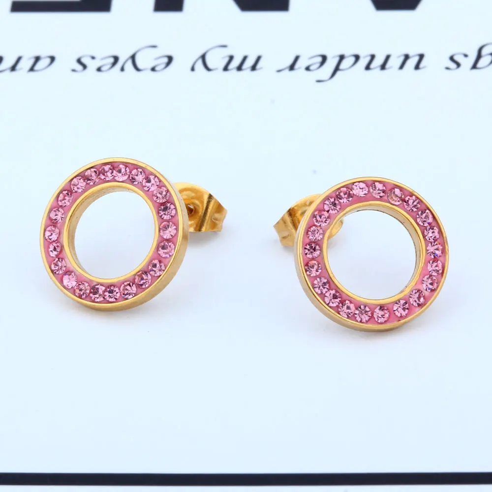Earring XUANHUA ювелирные изделия из нержавеющей стали женские много камней Модные Ювелирные наборы Ювелирный Комплект в индийском стиле свадебные подарки для женщин аксессуары - Окраска металла: Earring