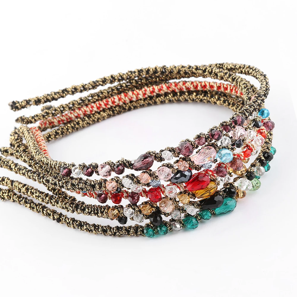 Женский обруч для волос ручной работы с жемчужинами и цветами стразы 2019| |