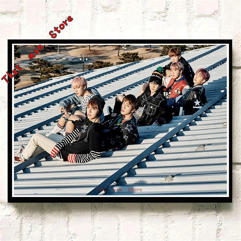 Kpop bangtan boys прозрачные наклейки на стену с изображением украшение дома высокое
