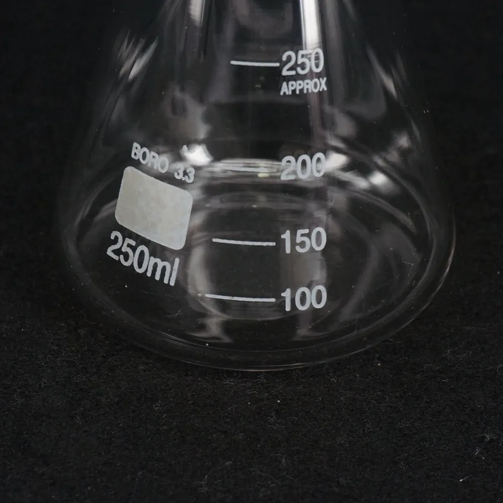 Коническая фляга Erlenmeyer g3 3 250 мл лабораторные принадлежности из боросликатного